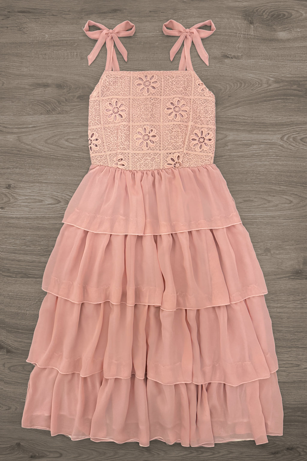 Mom & Me - Blush Pink Ruffle Dress