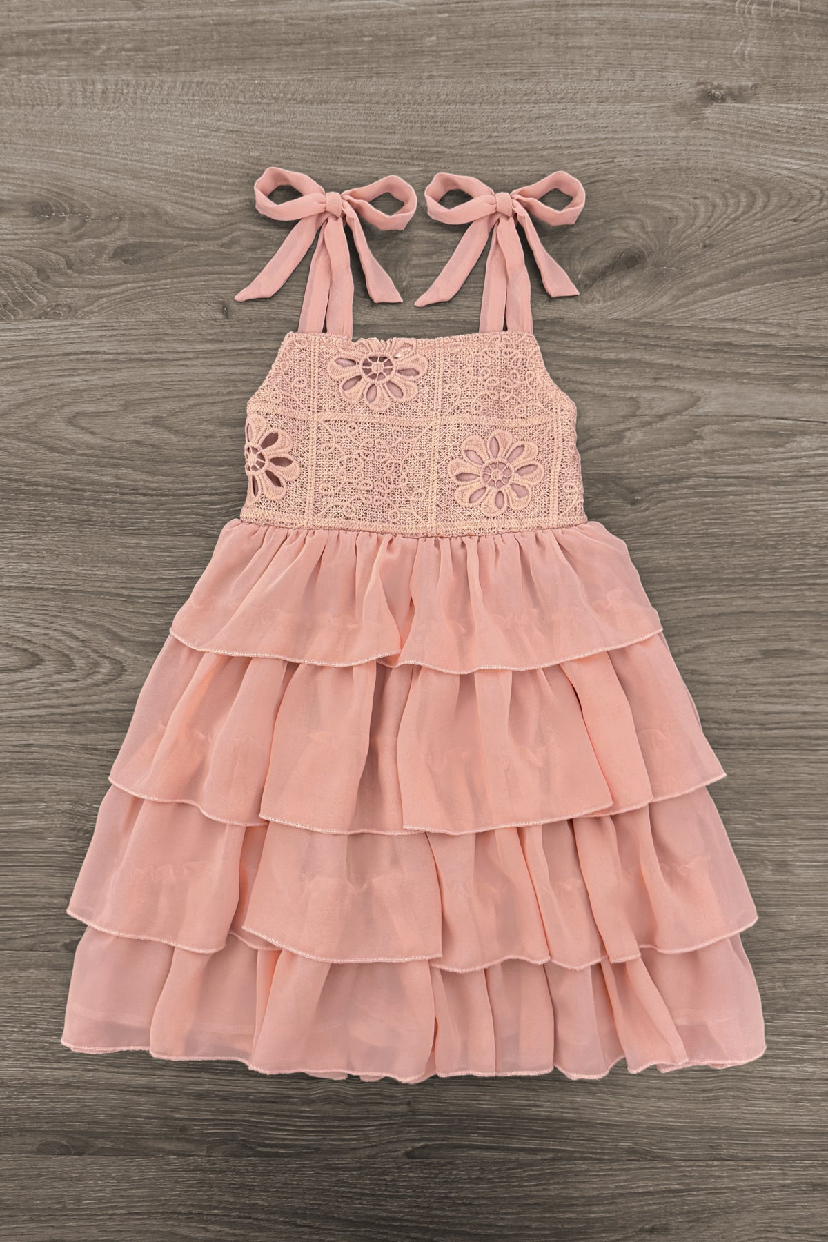 Mom & Me - Blush Pink Ruffle Dress
