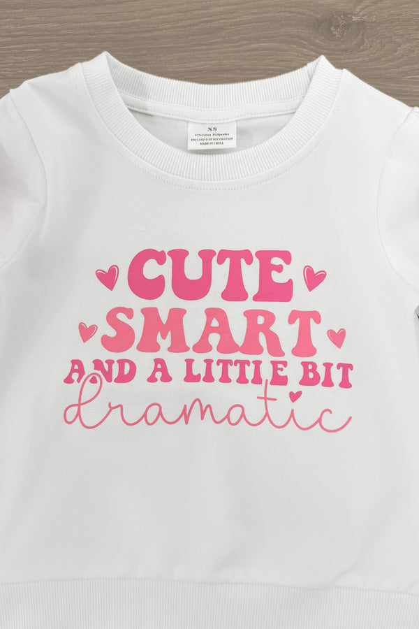 "Cute, Smart & A Little Bit Dramatic" Bell Bottom Set | Sparkle in Pink