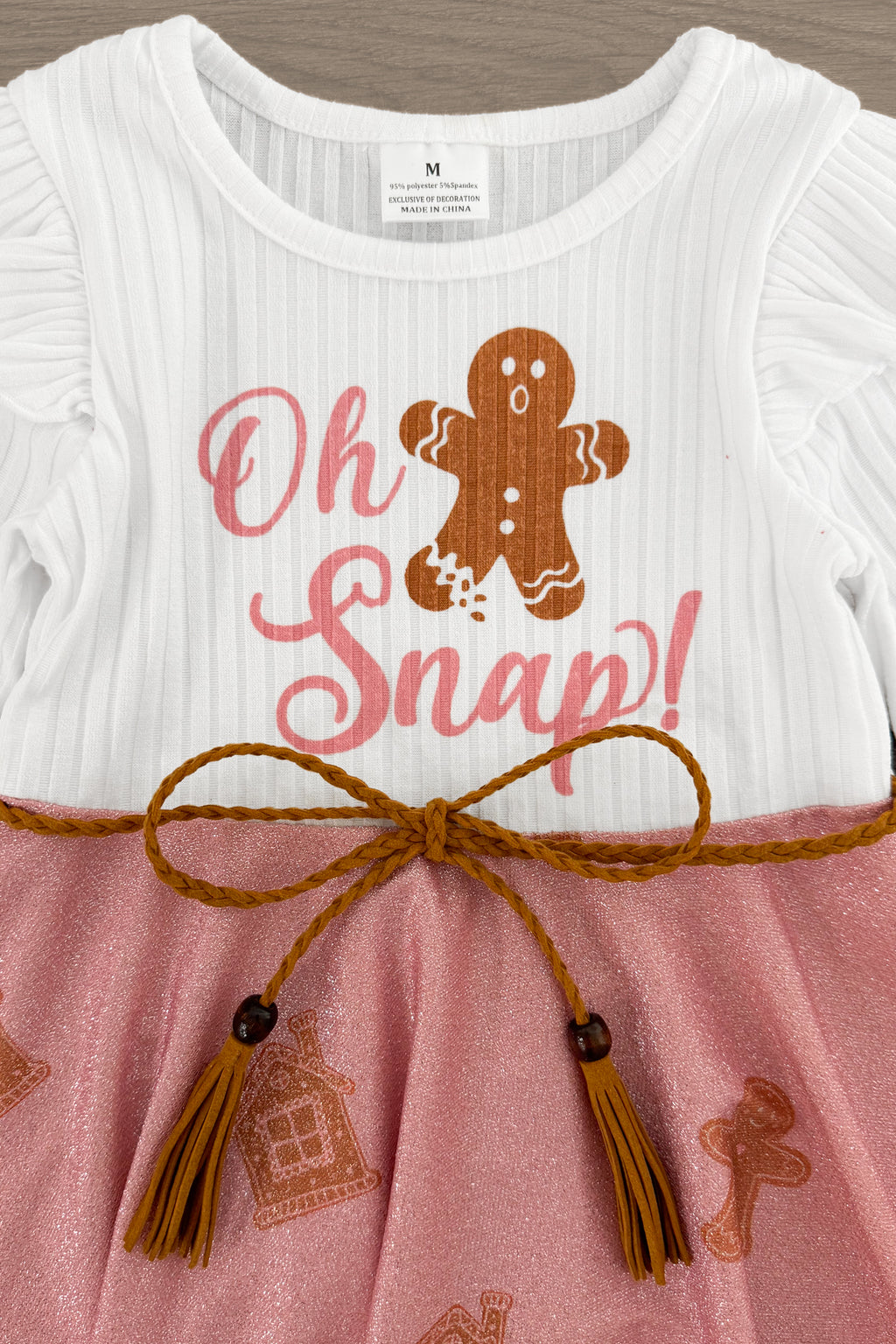 "Oh Snap!" Pink Glitter Gingerbread Dress | Sparkle in Pink