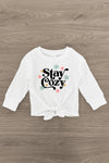 "Stay Cozy" Christmas Tree Bell Bottom Set | Sparkle in Pink
