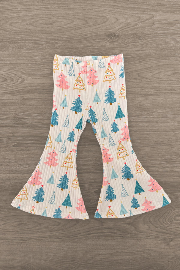 "Stay Cozy" Christmas Tree Bell Bottom Set | Sparkle in Pink