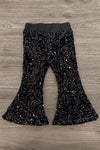 "Cuter Version Of Dad" Velvet Sequin Bell Bottom Set | Sparkle in Pink
