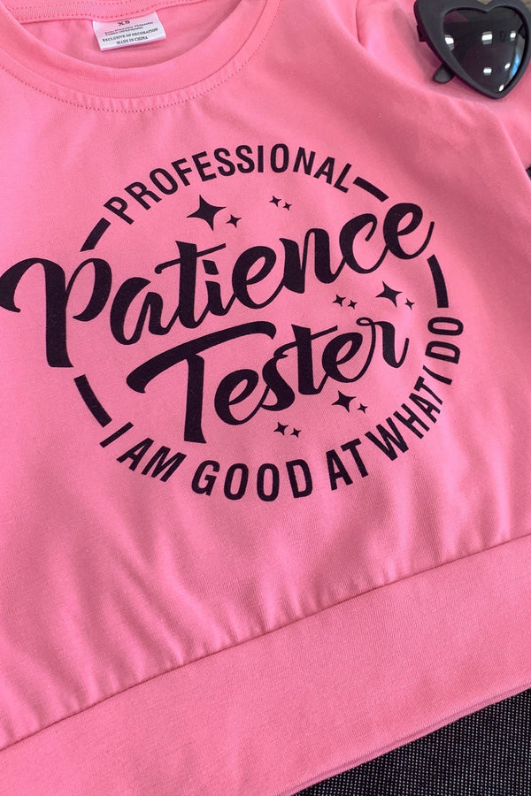 "Professional Patience Tester..." Pink Sequin Pant Set | Sparkle in Pink