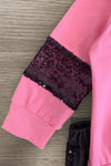 "Professional Patience Tester..." Pink Sequin Pant Set | Sparkle in Pink
