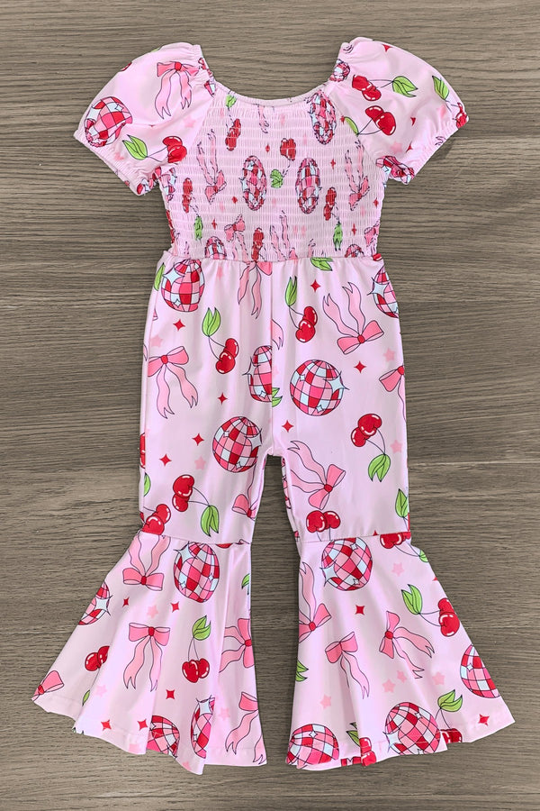 Pink Cherry & Bow Jumpsuit | Sparkle in Pink