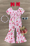 Pink Cherry & Bow Jumpsuit | Sparkle in Pink