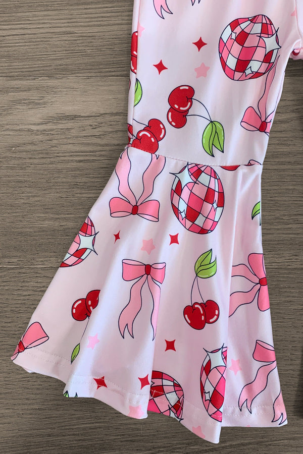 Pink Cherry & Bow Jumpsuit | Sparkle in Pink