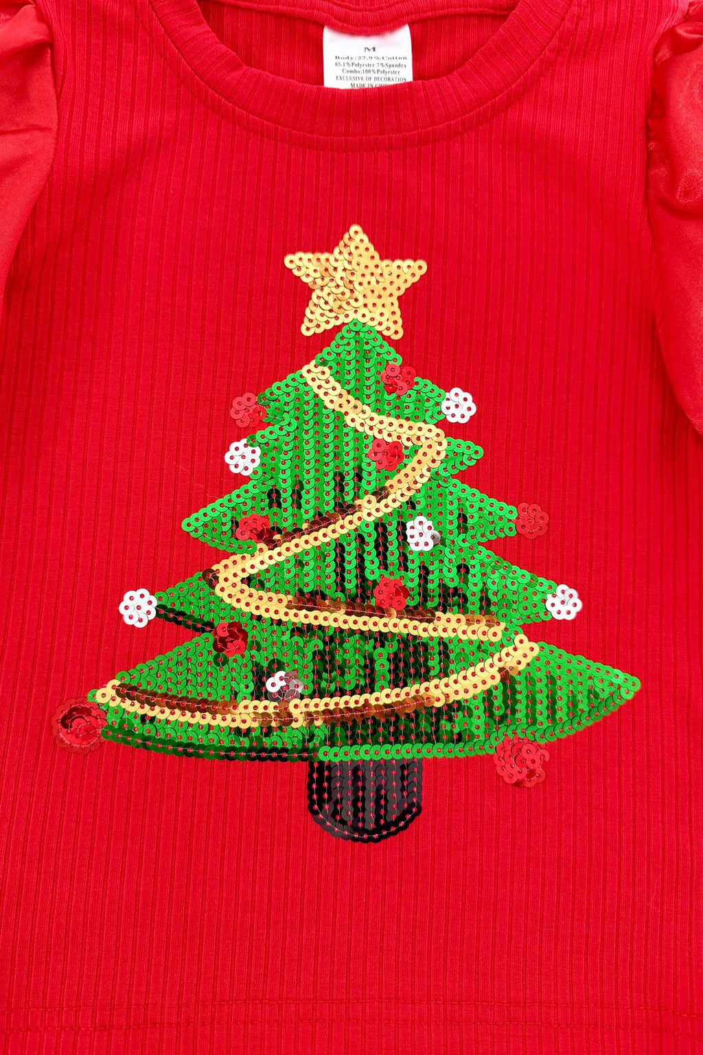 Red & Green Christmas Tree Tutu Skirt Set | Sparkle in Pink