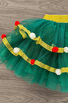 Red & Green Christmas Tree Tutu Skirt Set | Sparkle in Pink