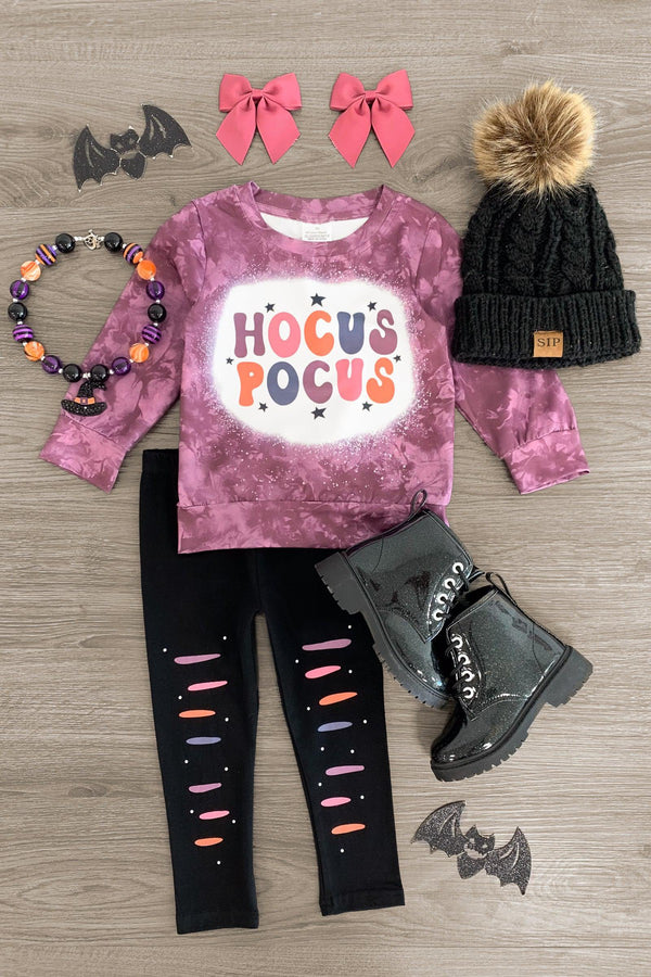 "Hocus Pocus" Purple Legging Set - Sparkle in Pink
