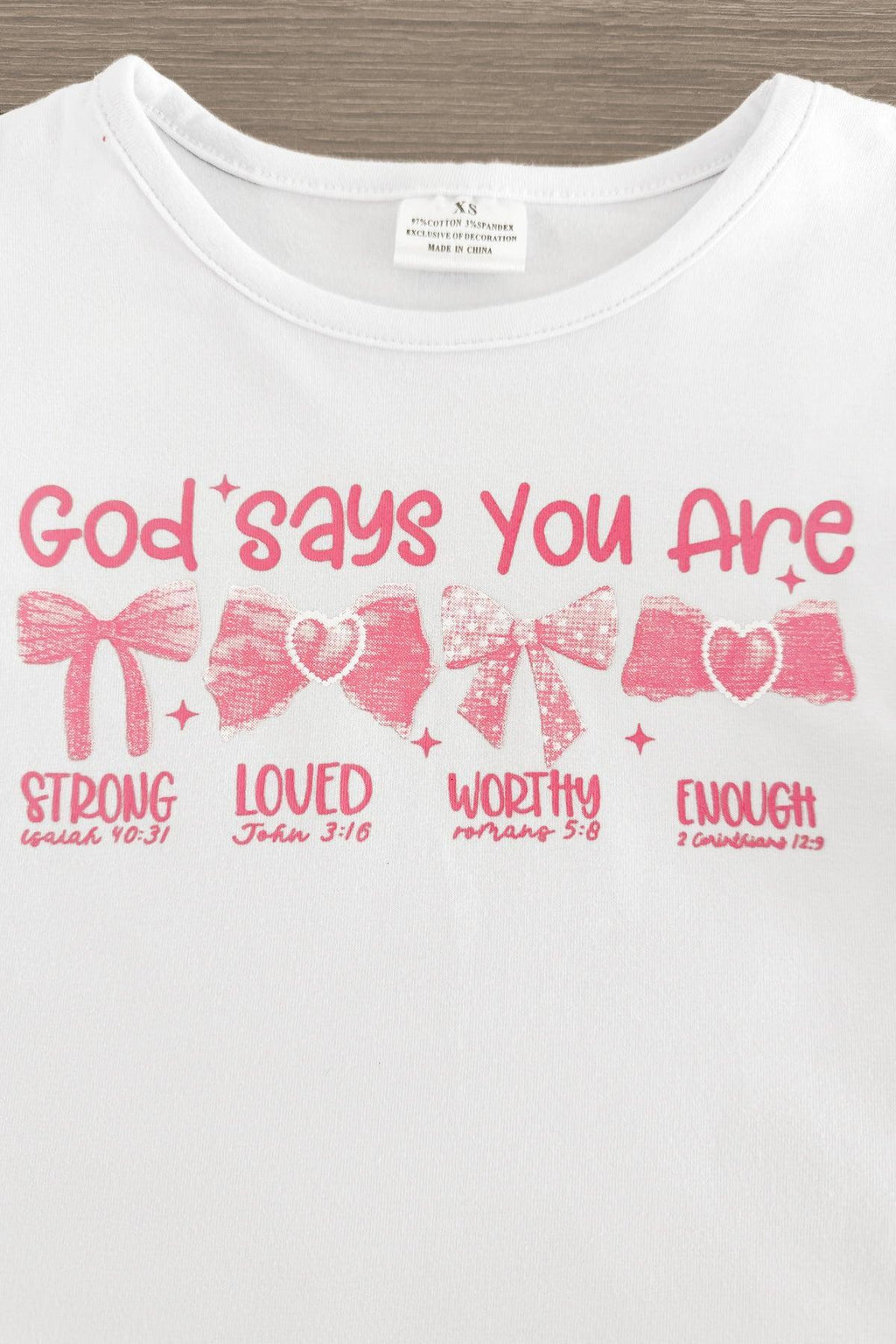 "God Says You Are..." Pink Pearl Pant Set | Sparkle in Pink