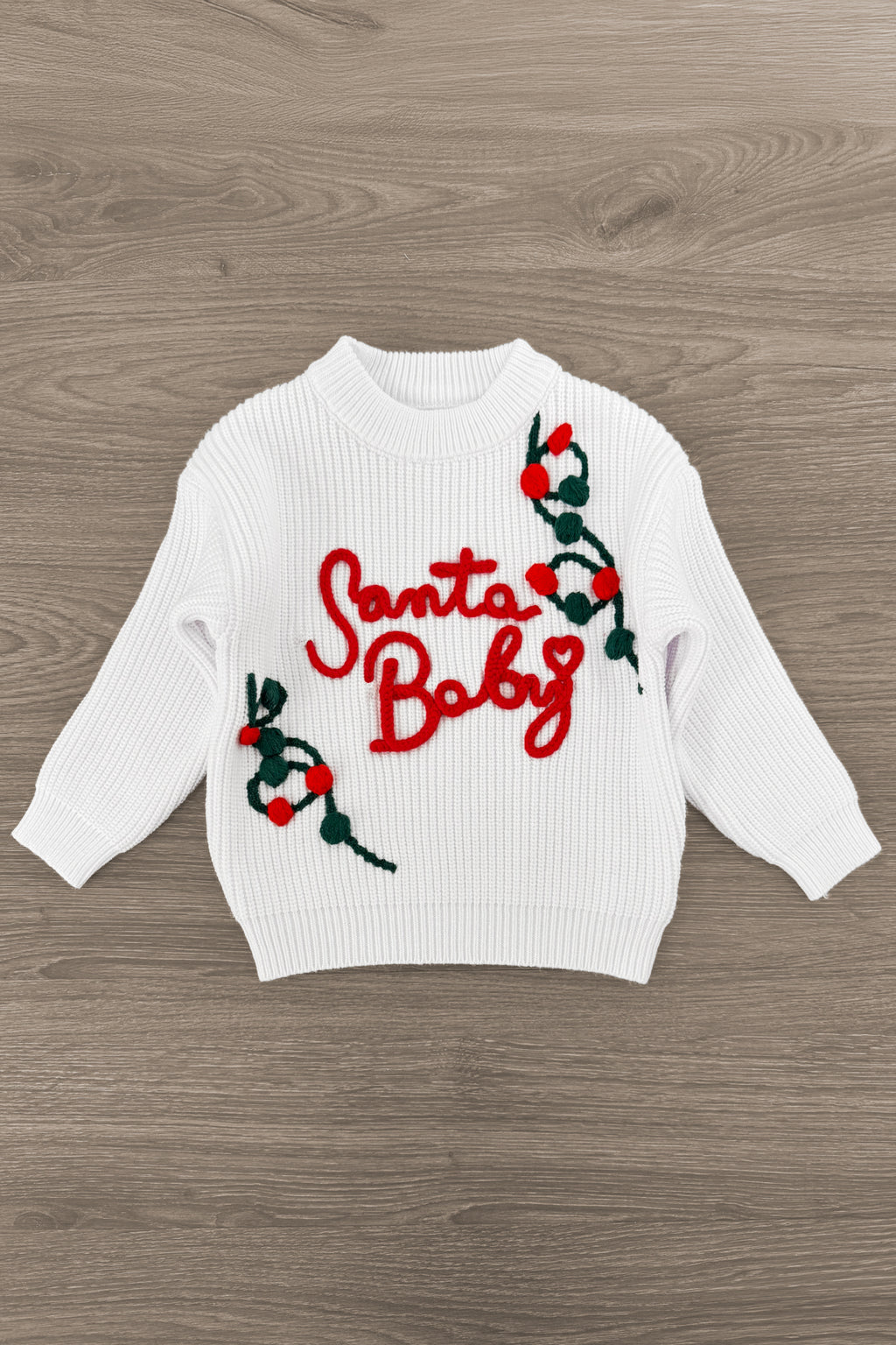 "Santa Baby" Sweater Sequin Bell Bottom Set | Sparkle in Pink