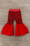 "Santa Baby" Sweater Sequin Bell Bottom Set | Sparkle in Pink