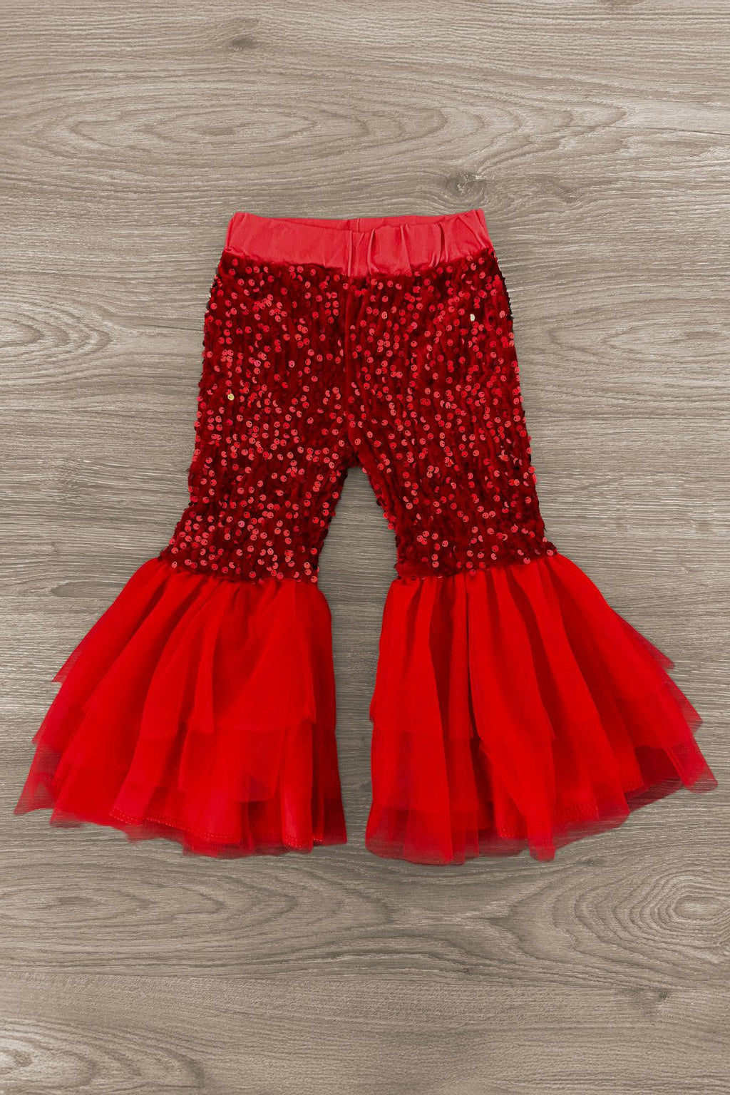 "Santa Baby" Sweater Sequin Bell Bottom Set | Sparkle in Pink