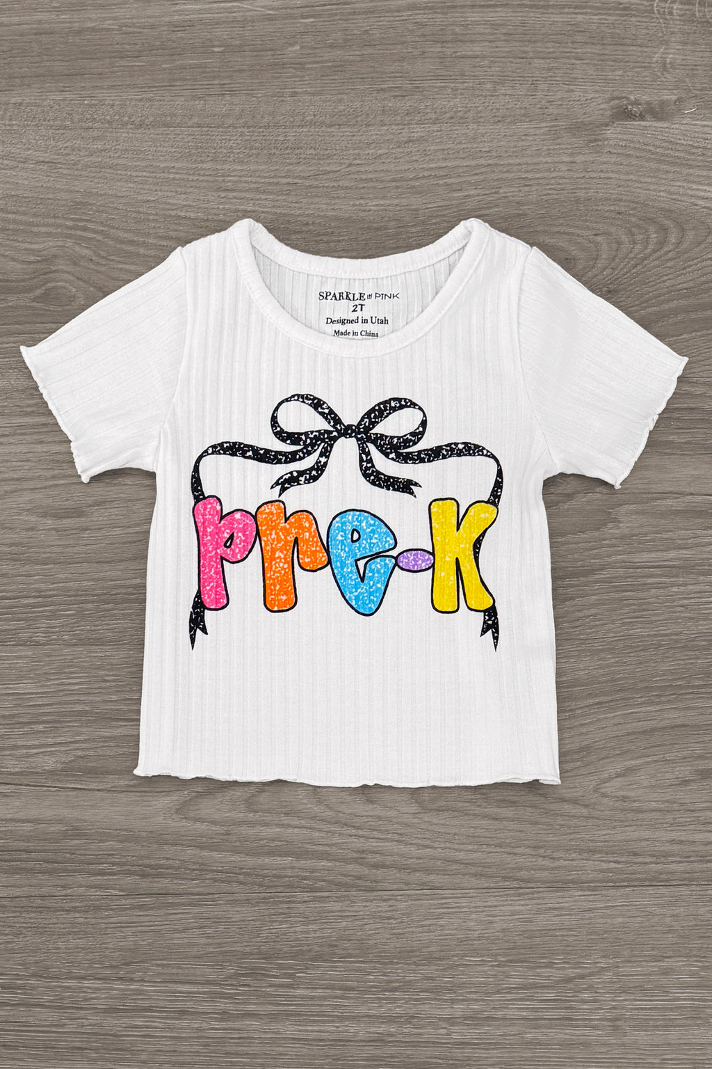 "Pre-K - Sixth Grade" Bow Denim Pant Set