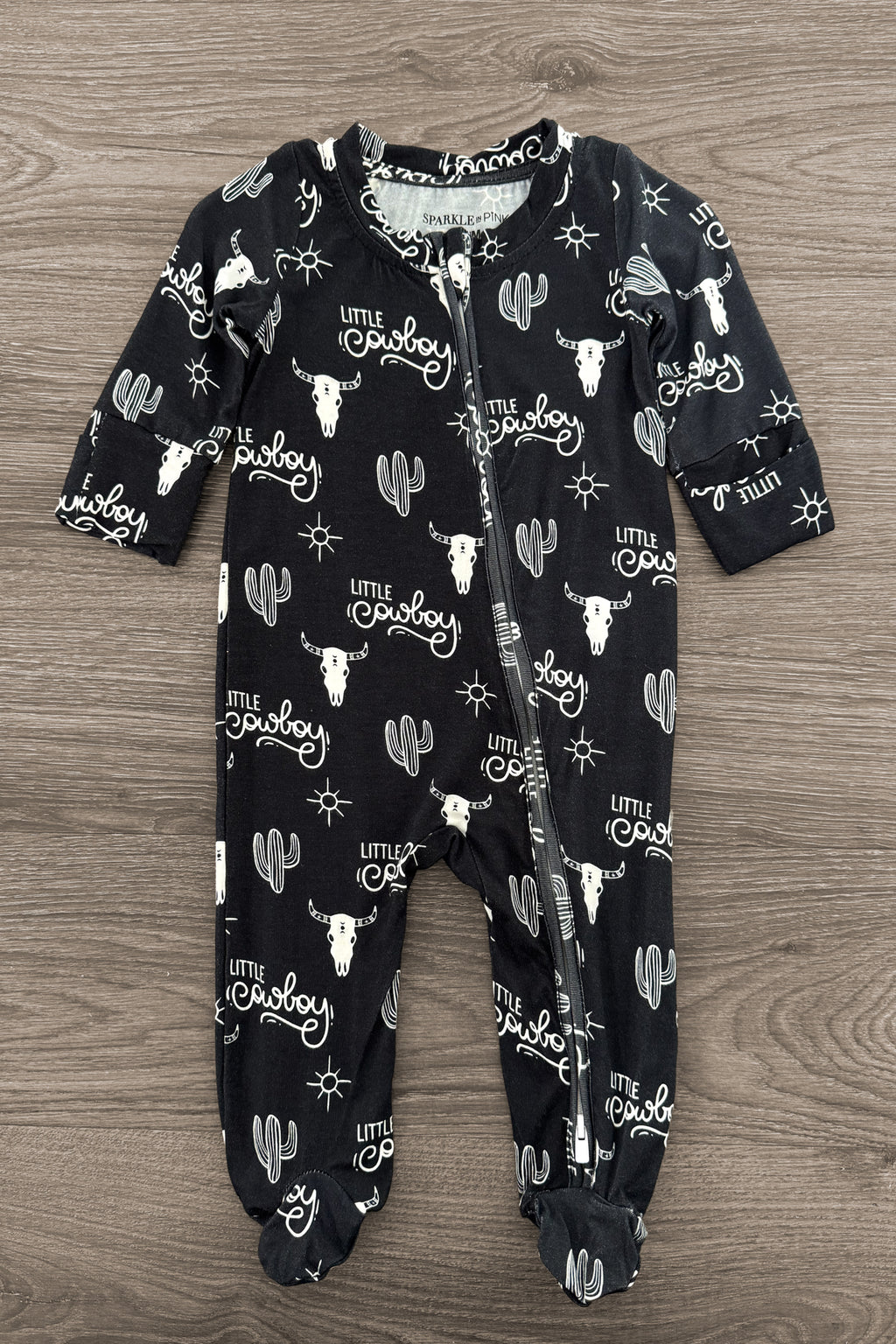 Bamboo "Little Cowboy" Onesie | Sparkle in Pink