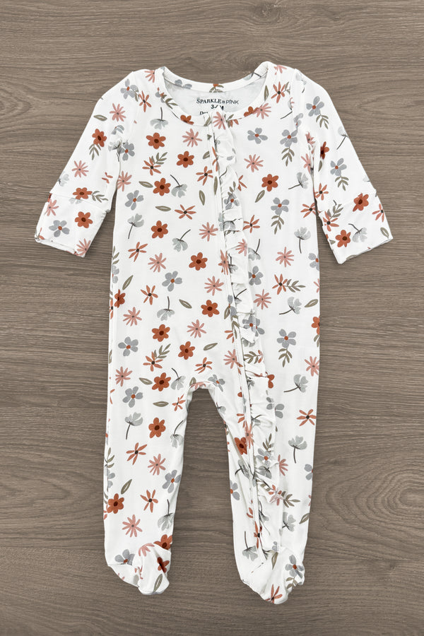 Bamboo Golden Petals Onesie | Sparkle in Pink