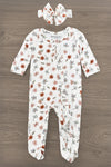 Bamboo Golden Petals Onesie | Sparkle in Pink