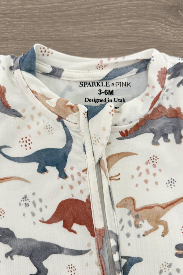 Bamboo Tiny Dino Onesie | Sparkle in Pink