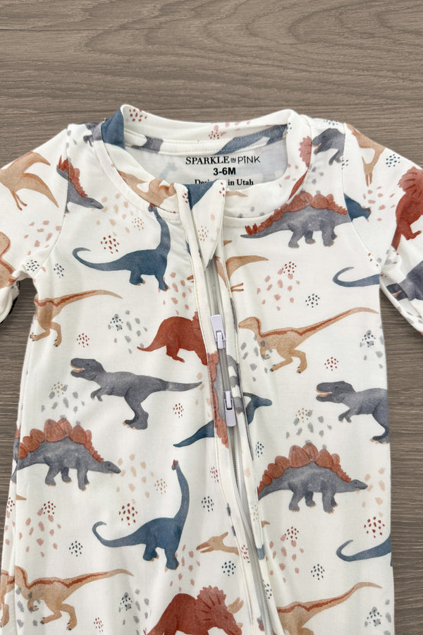 Bamboo Tiny Dino Onesie | Sparkle in Pink