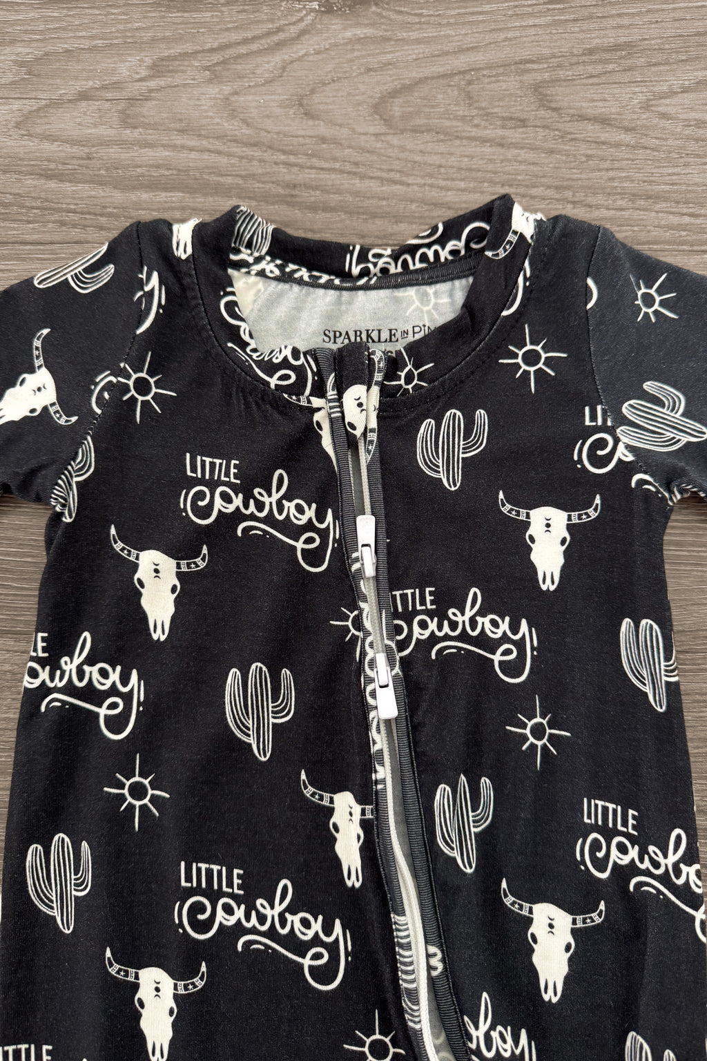 Bamboo "Little Cowboy" Onesie | Sparkle in Pink