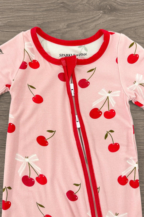 Bamboo Sweet Cherry Onesie | Sparkle in Pink