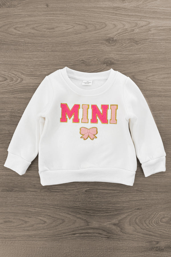 Mom & Me - "Mama & Mini" White Sweatshirt | Sparkle in Pink