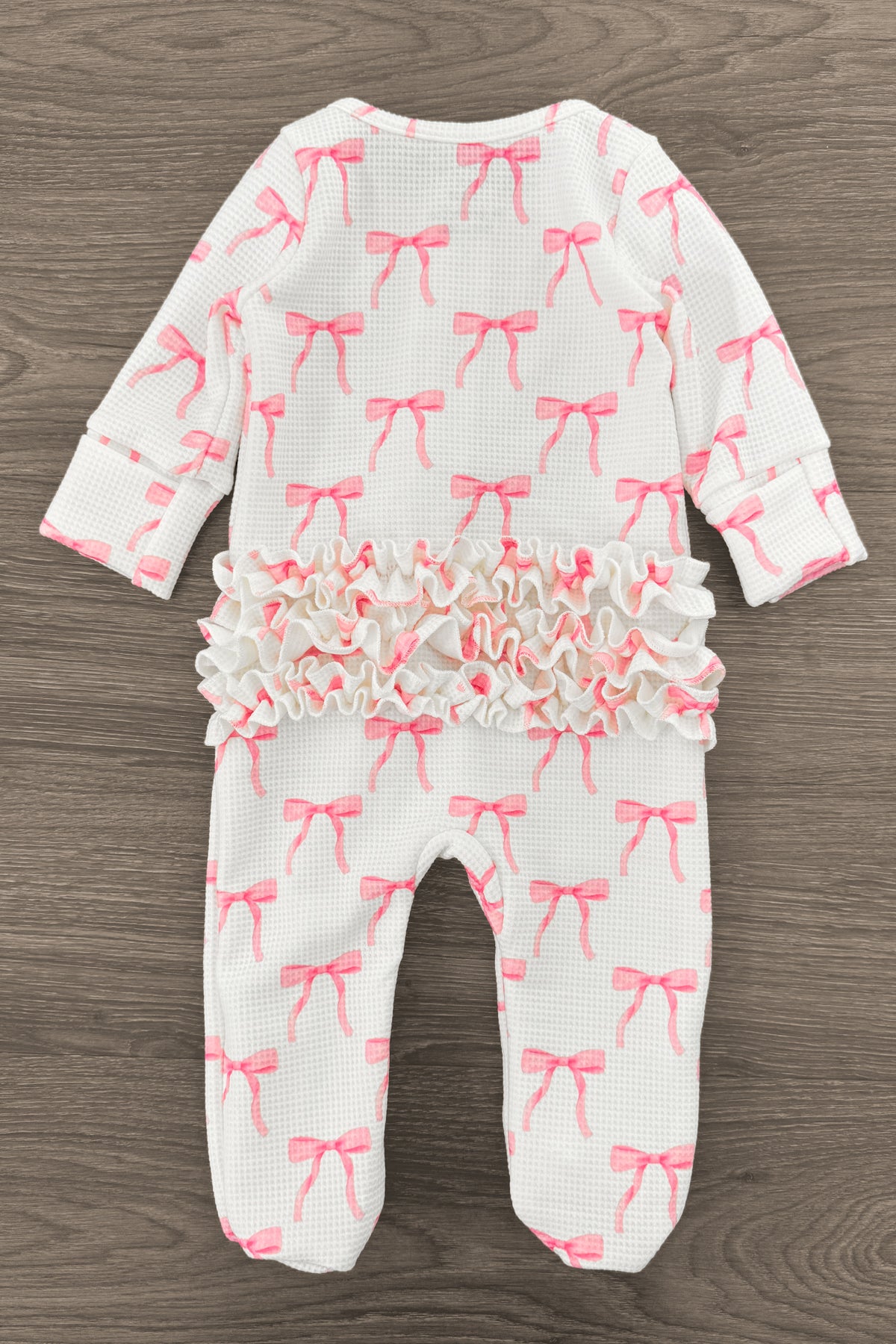 Mom & Me - Blushing Bows Waffle Knit Pajamas | Sparkle in Pink