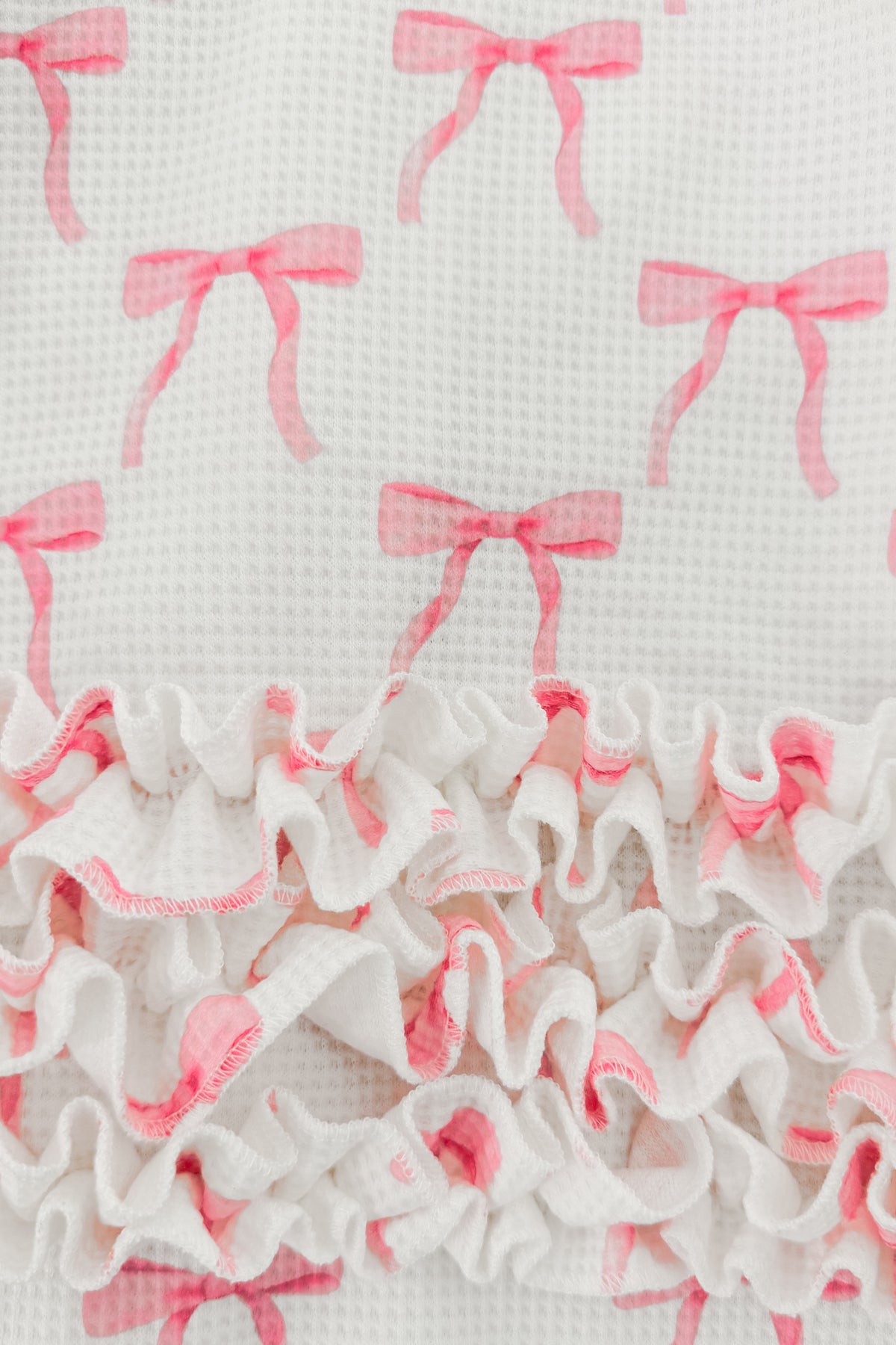 Mom & Me - Blushing Bows Waffle Knit Pajamas | Sparkle in Pink