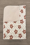 Bamboo Checkered Blossoms Double Sided Blanket | Sparkle in Pink
