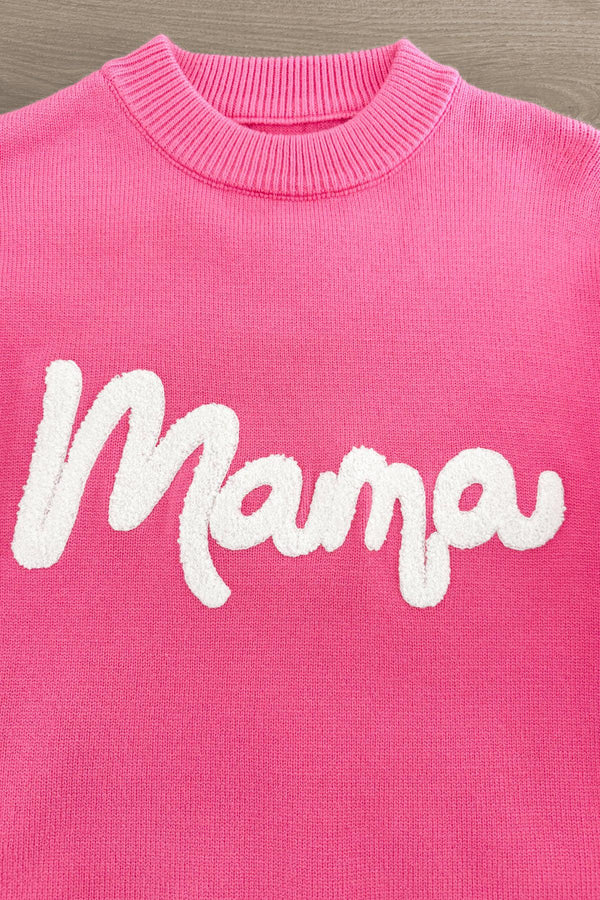 Mom & Me - "Mama & Mini" Pink Bow Sweater | Sparkle in Pink