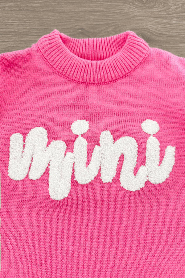 Mom & Me - "Mama & Mini" Pink Bow Sweater | Sparkle in Pink