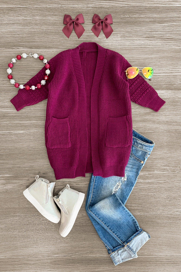 Cardigan Sweater - Sparkle in Pink