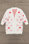 Mom & Me - Lipstick Kiss Cardigan | Sparkle in Pink
