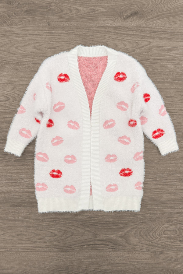 Mom & Me - Lipstick Kiss Cardigan | Sparkle in Pink
