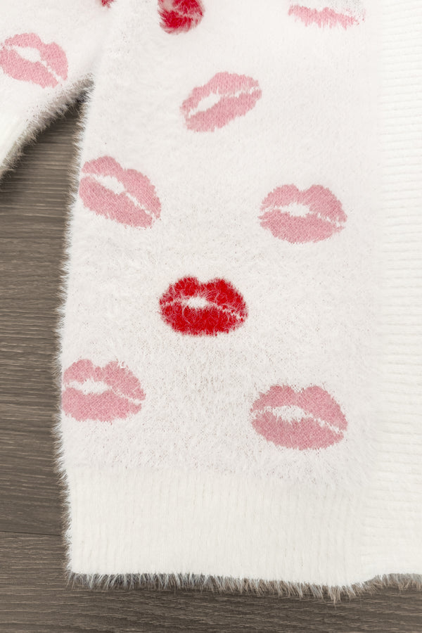 Mom & Me - Lipstick Kiss Cardigan | Sparkle in Pink