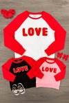 Mom & Kid - "Love" Chenille Patch Top | Sparkle in Pink