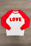 Mom & Kid - "Love" Chenille Patch Top | Sparkle in Pink