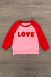 Mom & Kid - "Love" Chenille Patch Top | Sparkle in Pink