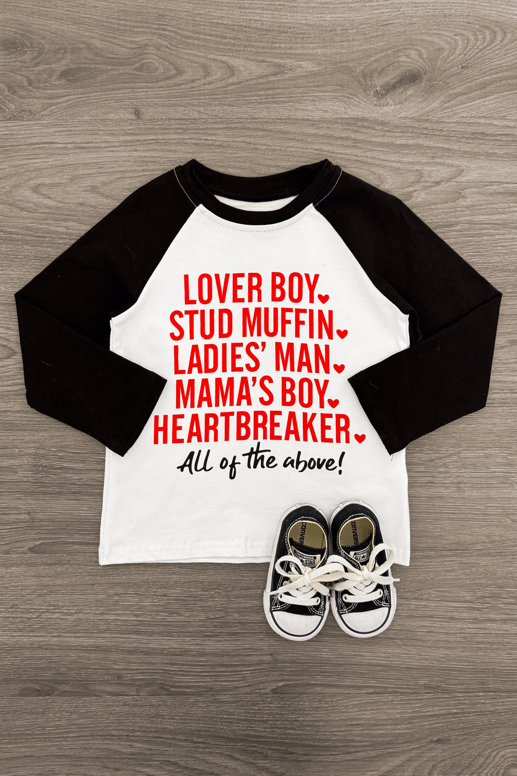 "Lover Boy, Stud Muffin..." Long Sleeve Top | Sparkle in Pink