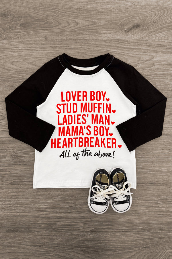 "Lover Boy, Stud Muffin..." Long Sleeve Top | Sparkle in Pink