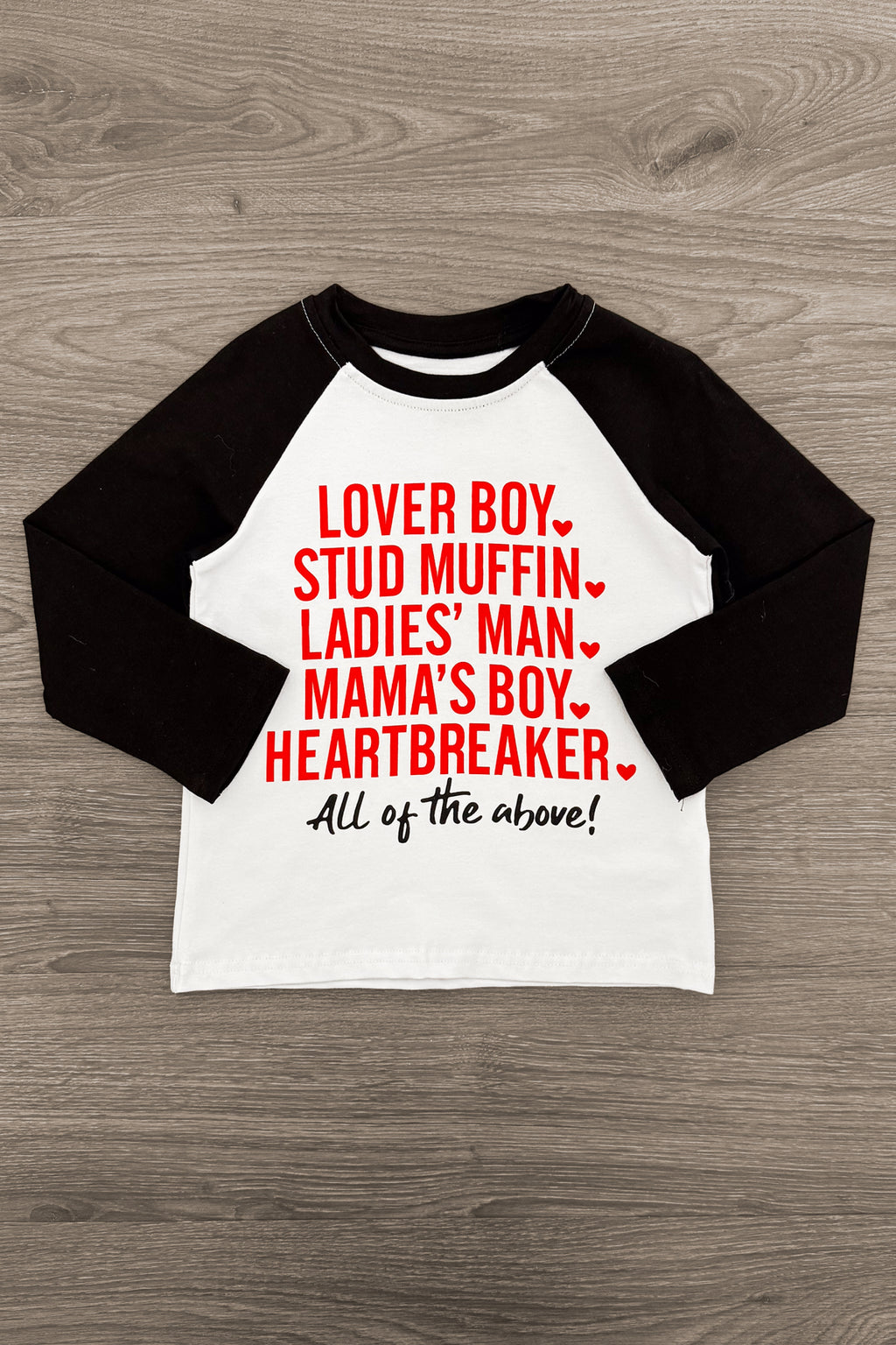 "Lover Boy, Stud Muffin..." Long Sleeve Top | Sparkle in Pink