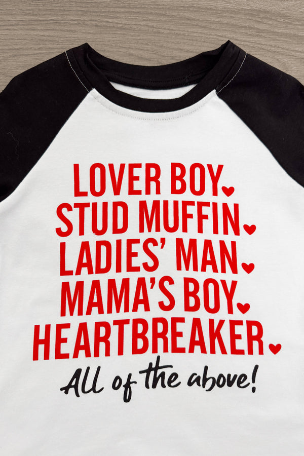"Lover Boy, Stud Muffin..." Long Sleeve Top | Sparkle in Pink