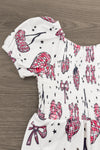 "XOXO" White & Pink Disco Jumpsuit | Sparkle in Pink