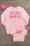 Mom & Me - "Love You Mean It" Pink Top | Sparkle in Pink
