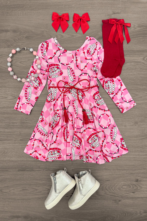 "In My Bestie Era" Pink Bamboo Bracelet Dress | Sparkle in Pink