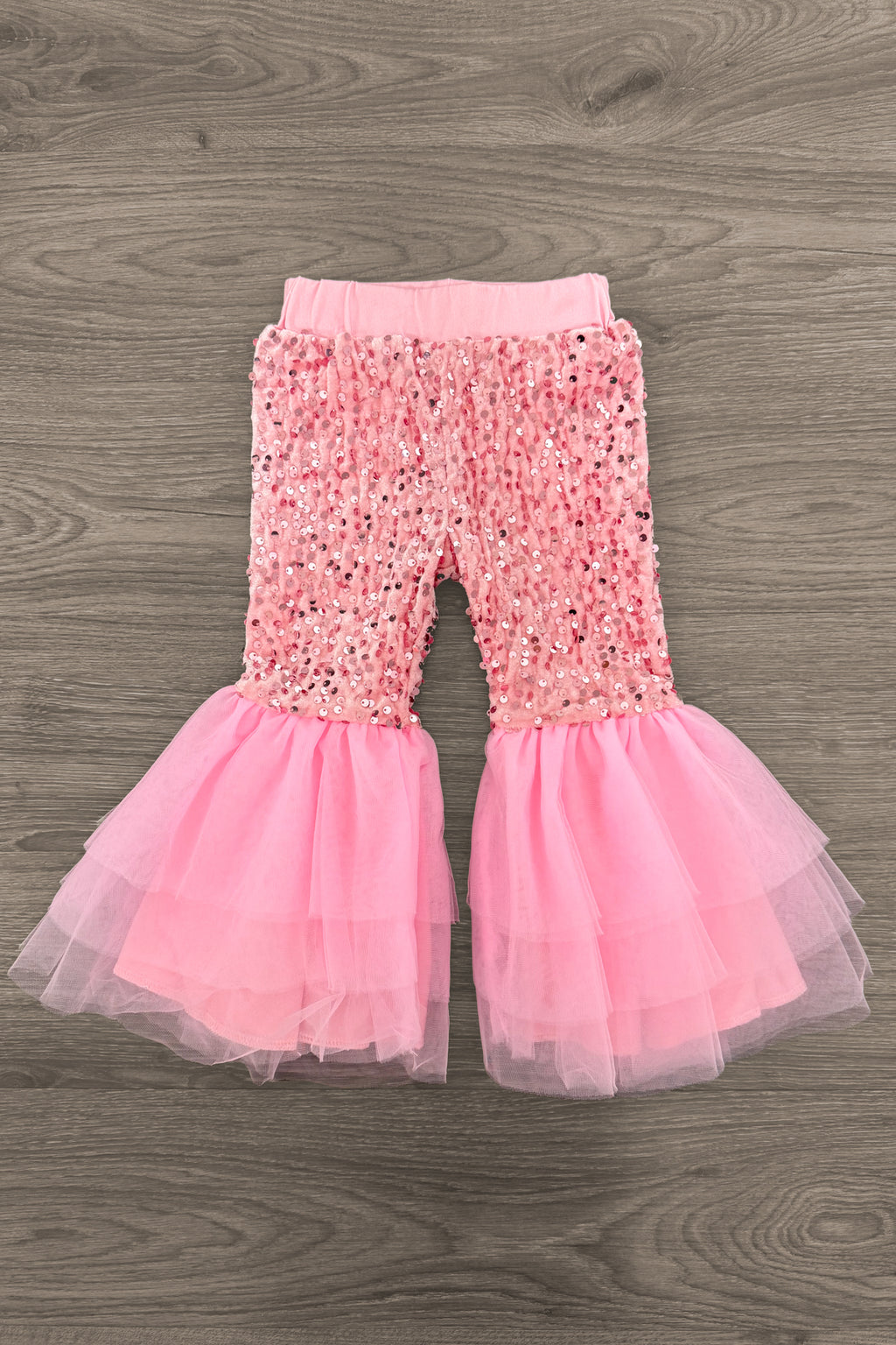 "Sweet Heart" Pink Sequin Bell Bottom Set | Sparkle in Pink