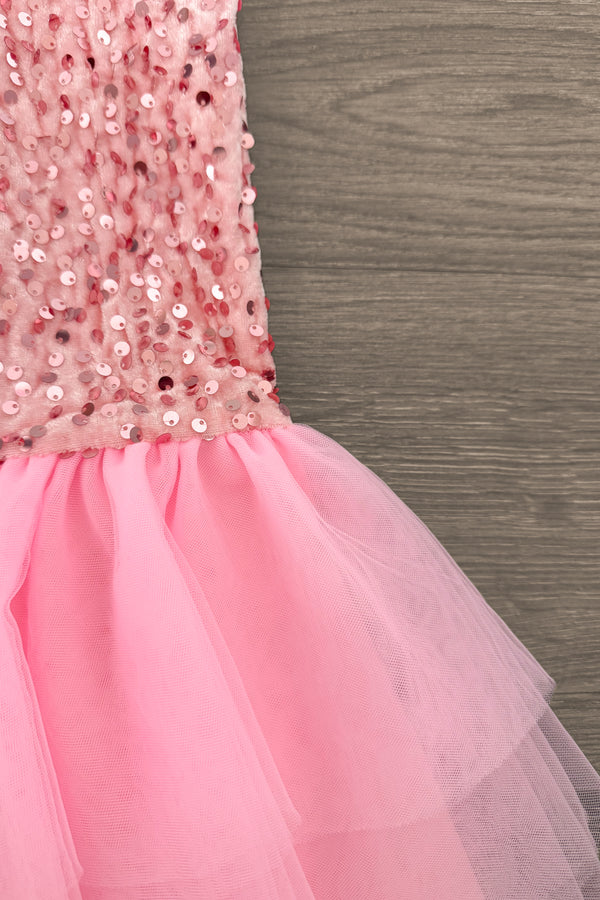 "Sweet Heart" Pink Sequin Bell Bottom Set | Sparkle in Pink