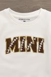 Mom & Me - "Mama & Mini" Football Chenille Patch Top | Sparkle in Pink